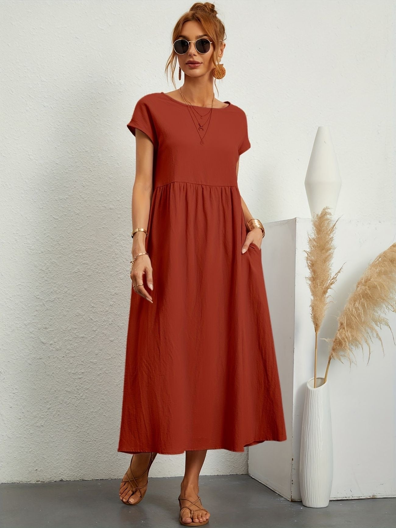 Chic Spring Camille Round Neck Dress