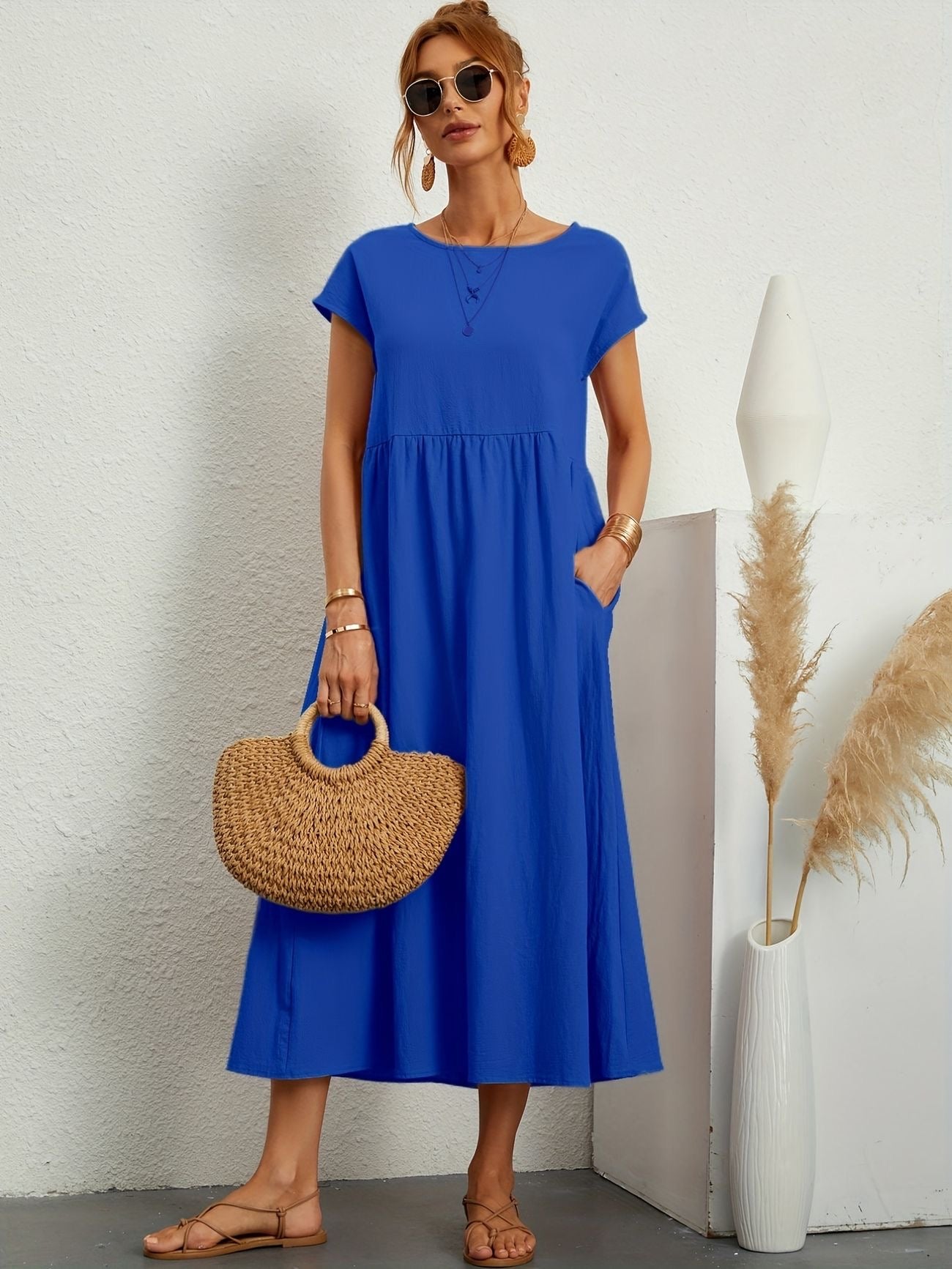 Chic Spring Camille Round Neck Dress