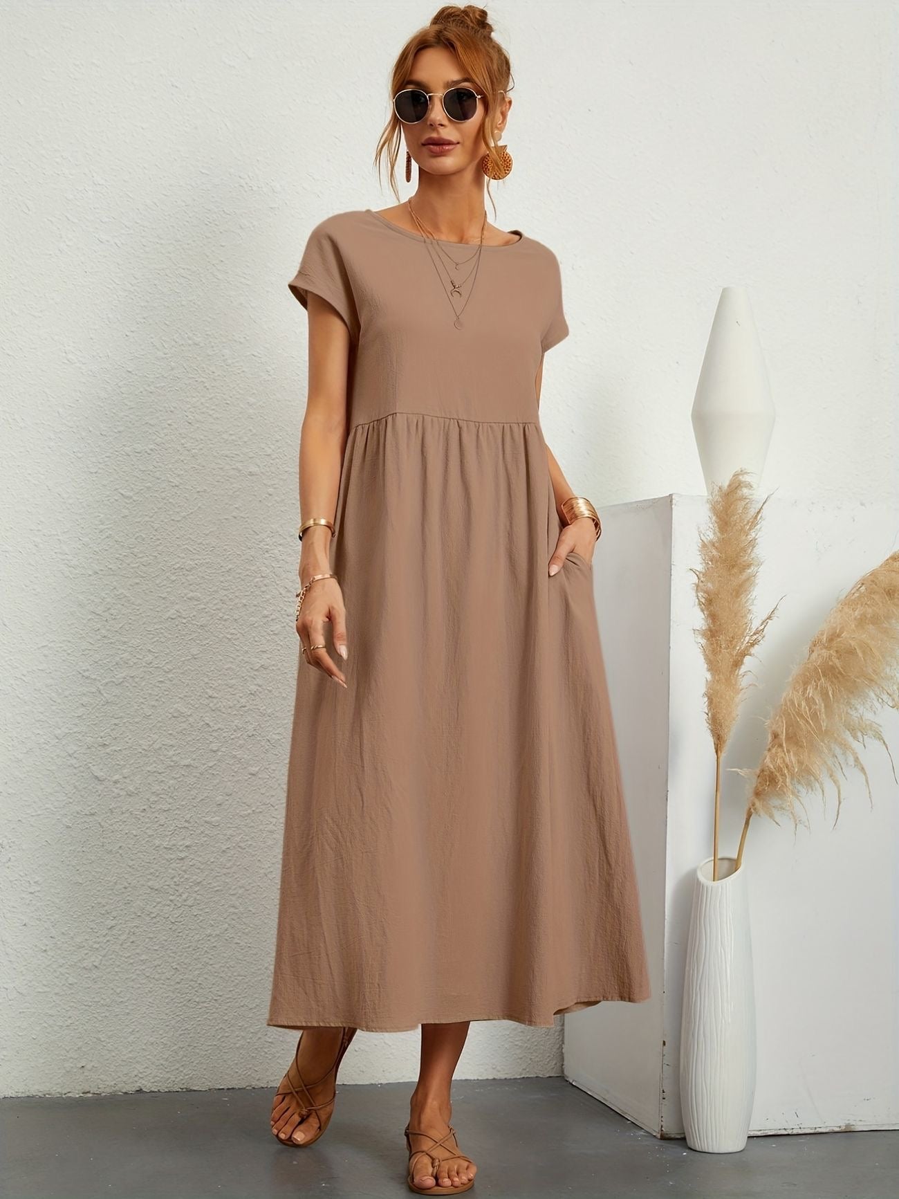 Chic Spring Camille Round Neck Dress
