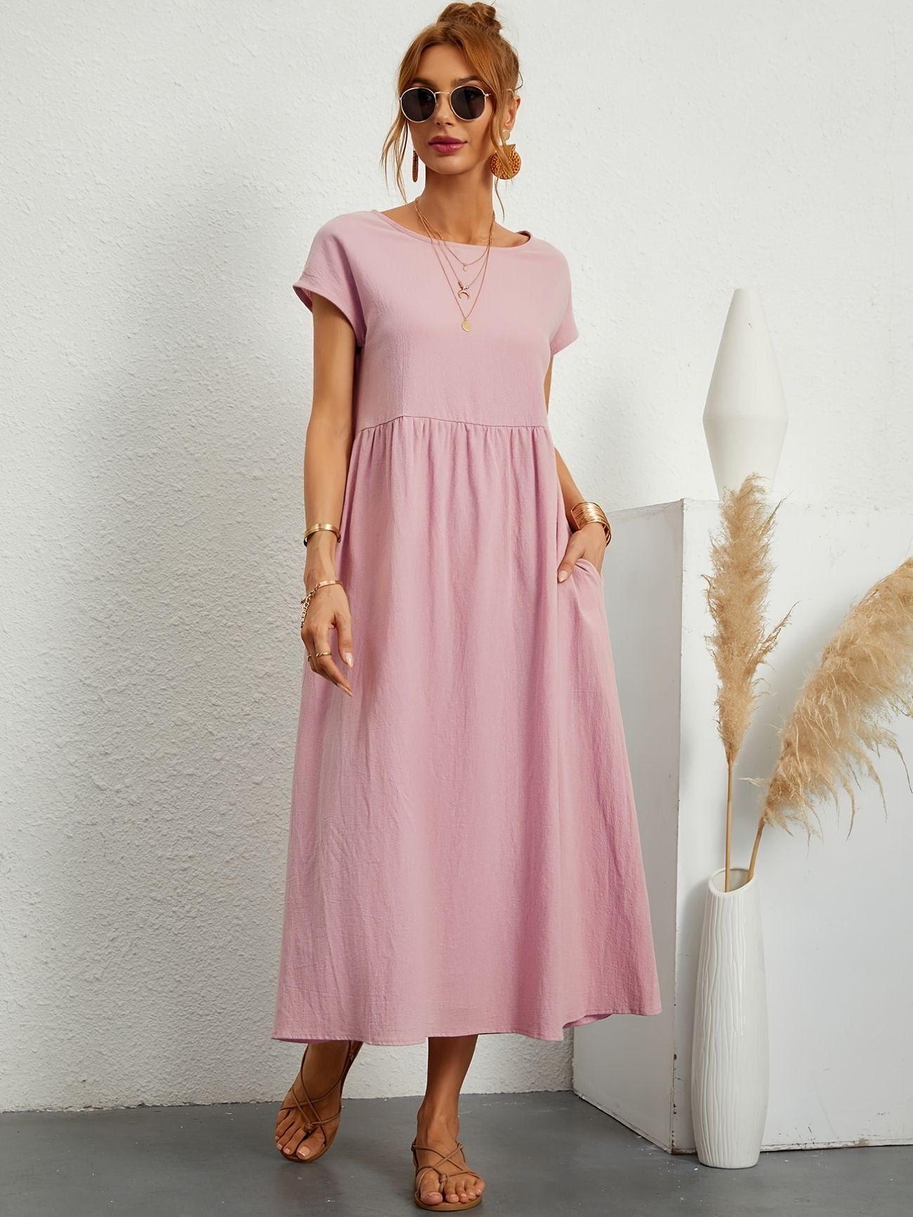 Chic Spring Camille Round Neck Dress