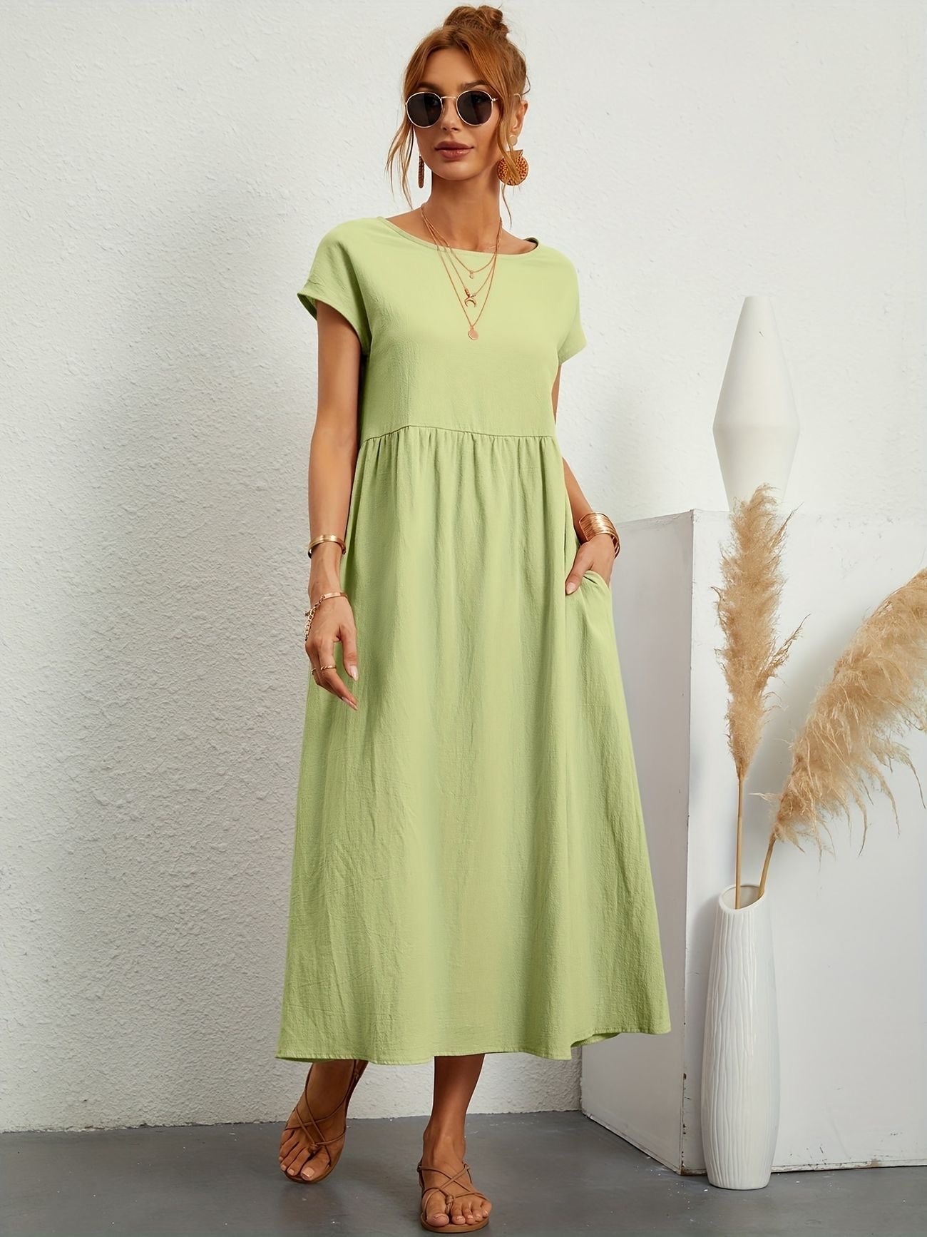 Chic Spring Camille Round Neck Dress