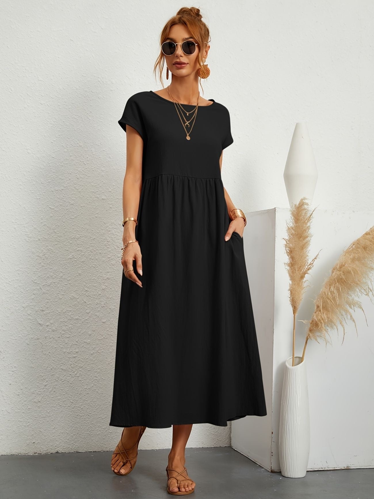 Chic Spring Camille Round Neck Dress