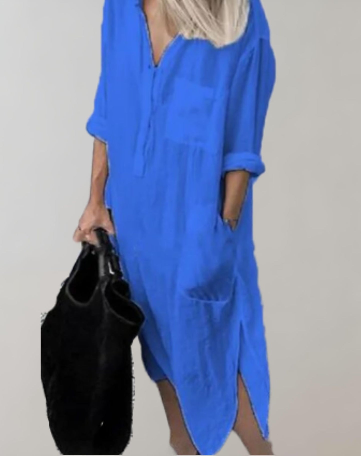 Chic Long Sleeve Dress with Pockets