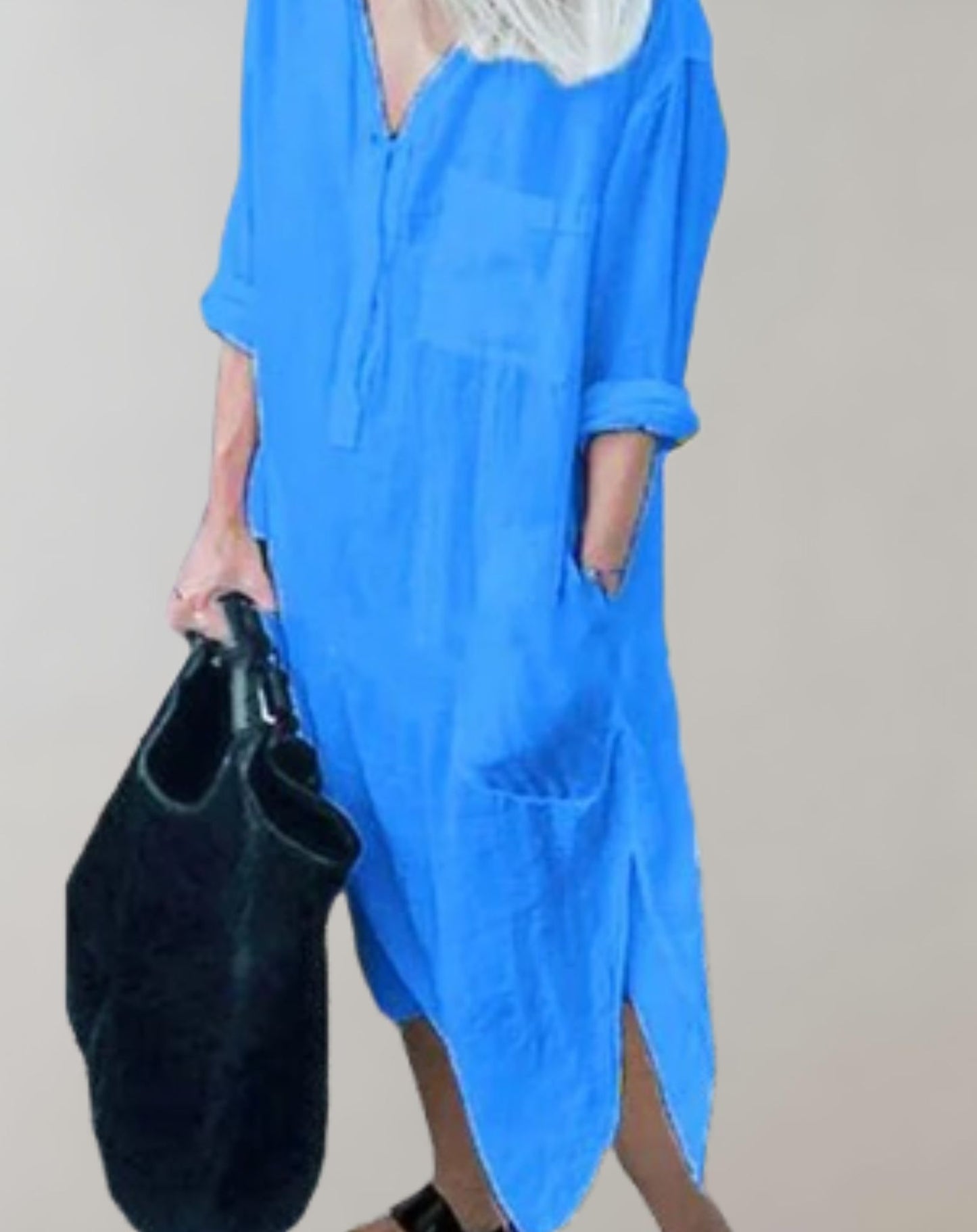 Chic Long Sleeve Dress with Pockets
