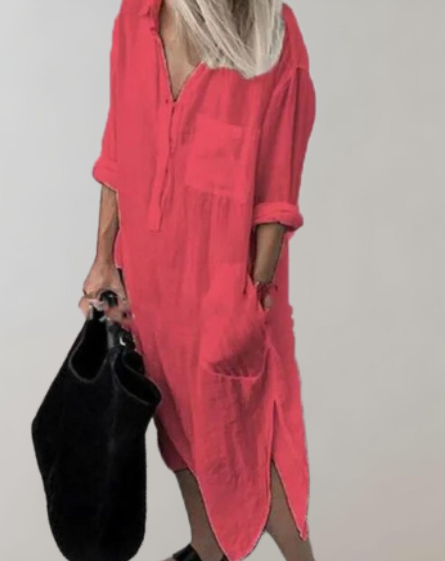 Chic Long Sleeve Dress with Pockets