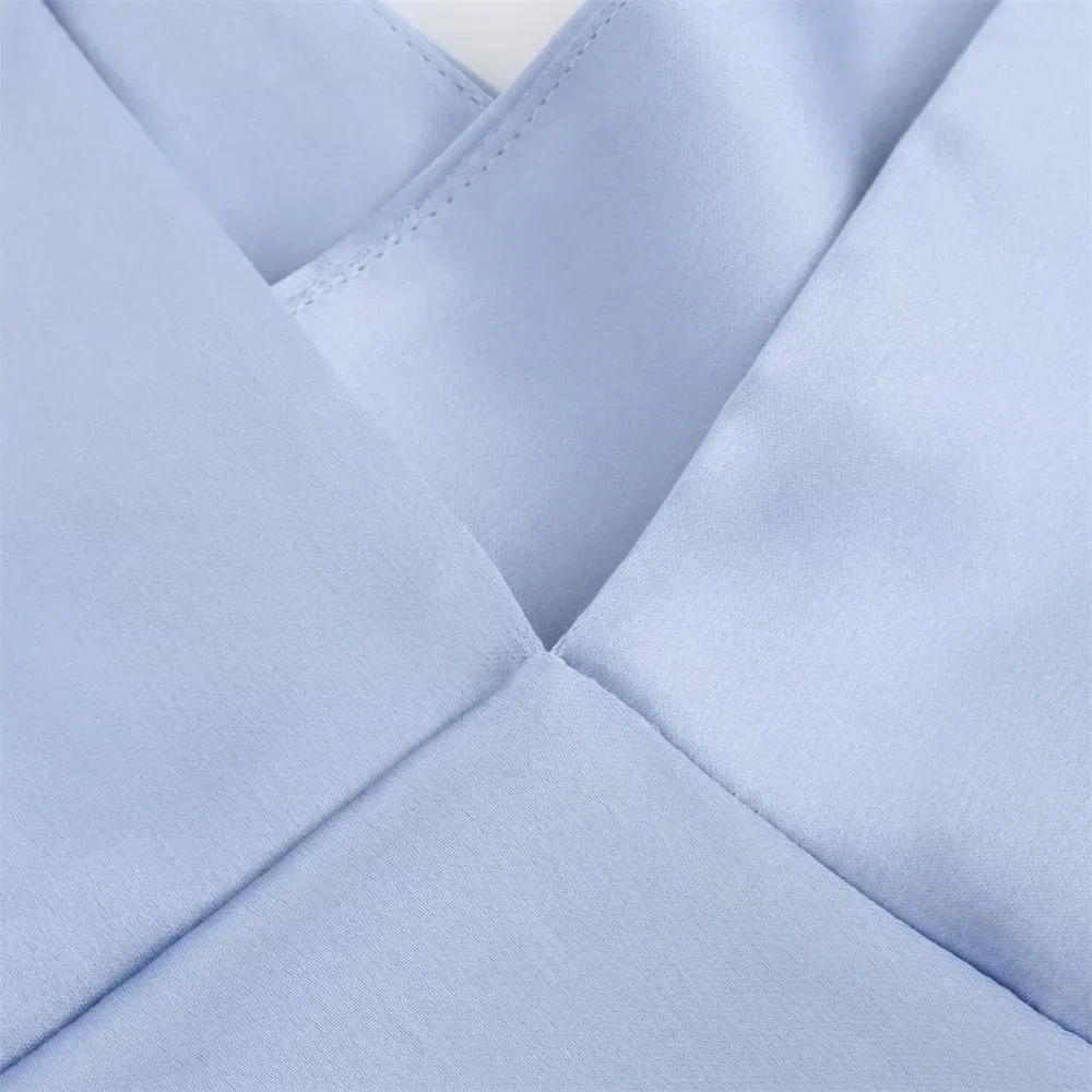 Chic Slim Fit Silk Satin Summer Top