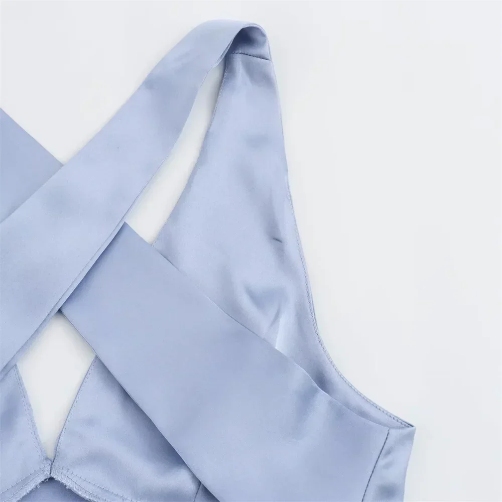 Chic Slim Fit Silk Satin Summer Top