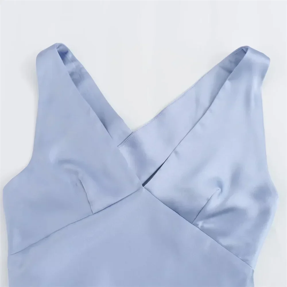 Chic Slim Fit Silk Satin Summer Top