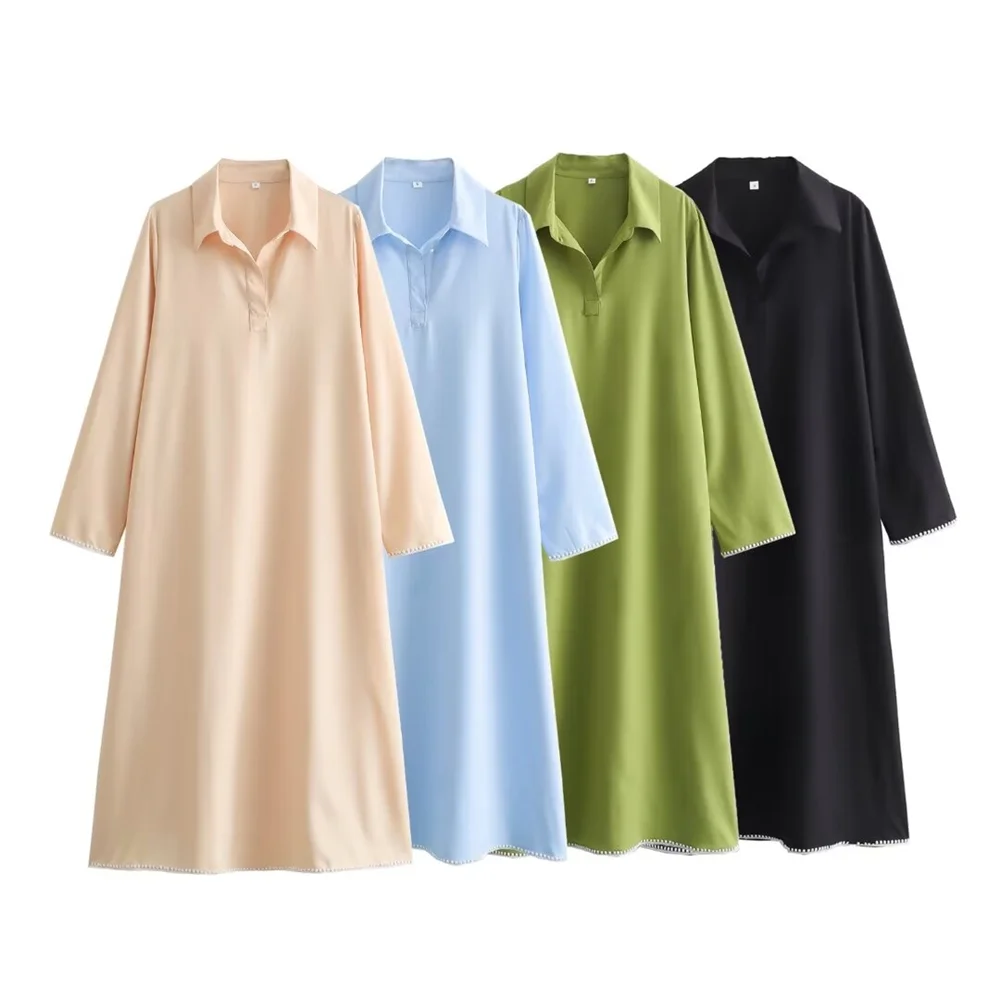 Lightweight Polyester Summer Dress - Effortless Style