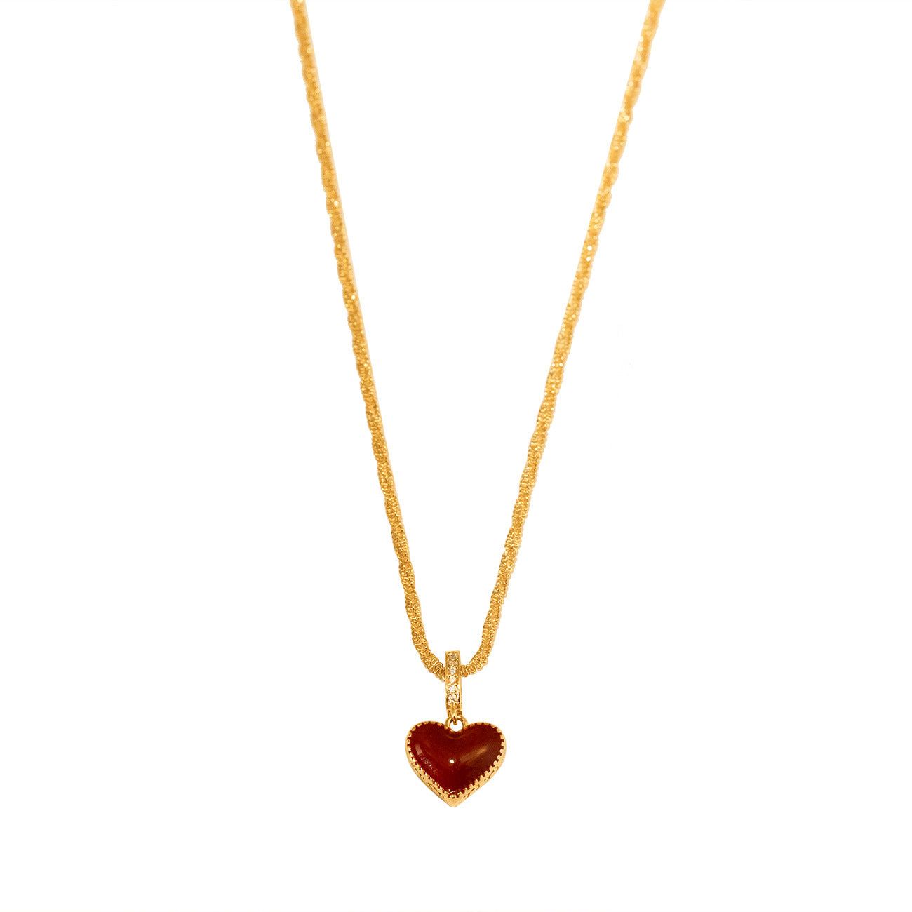 Retro Glamour Heart Necklace