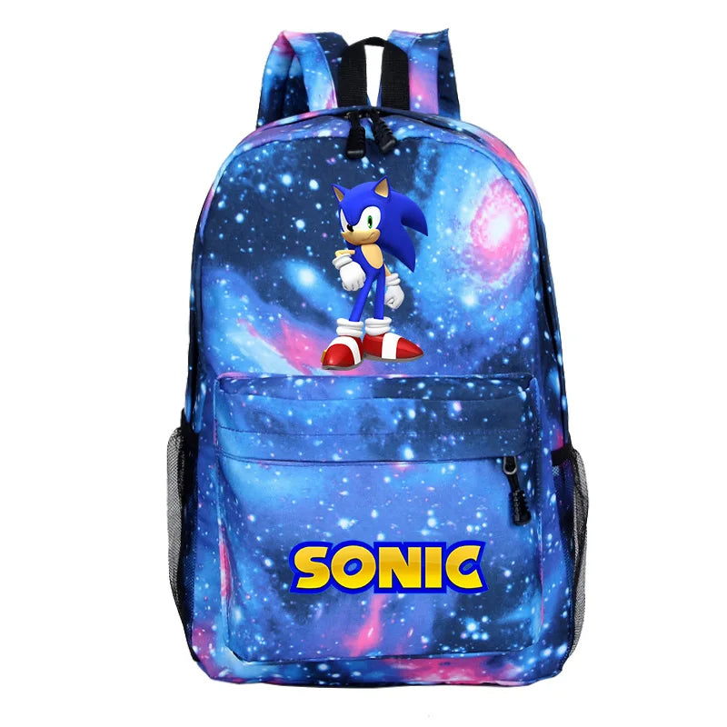 Cartoon Print Canvas Backpack with Adjustable Straps