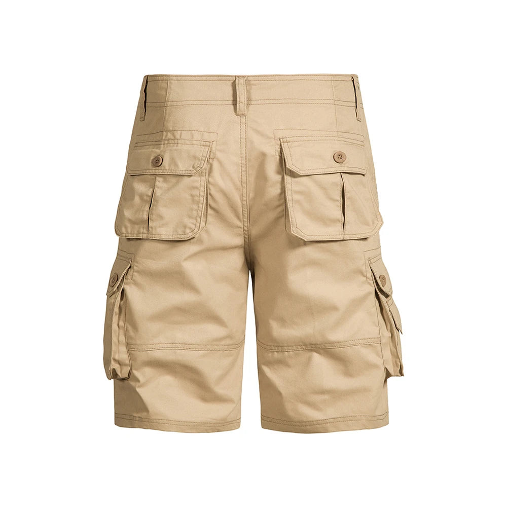 Men's Cotton Cargo Shorts – Multi-Pocket Design