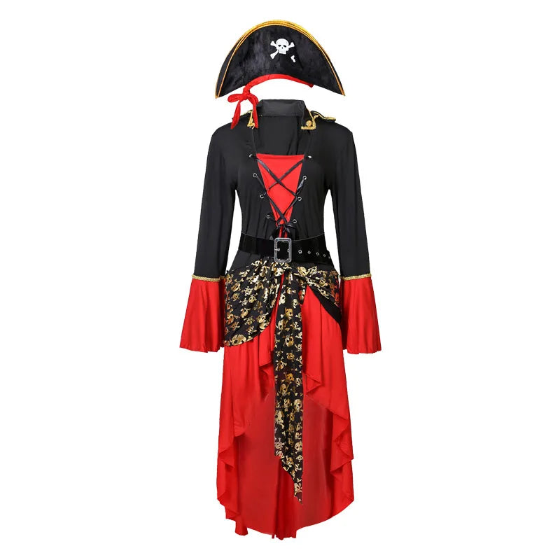 Women’s Pirate Costume with Hat and Belt