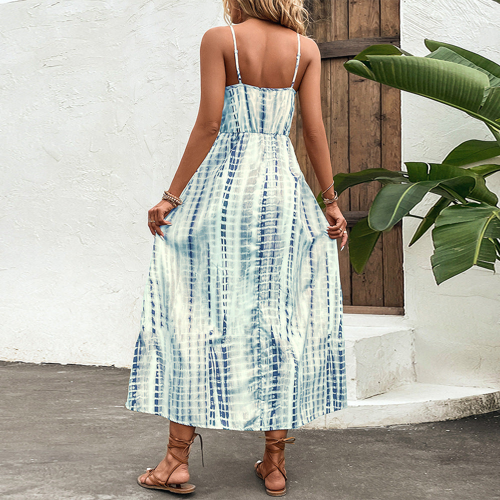 Chic Blue Maxi Dress for Summer