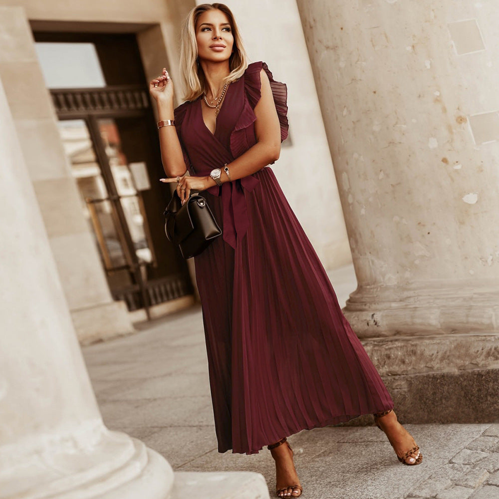 Chic Pleated Maxi Dress for Every Occasion