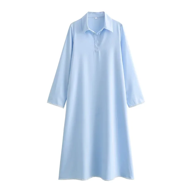 Lightweight Polyester Summer Dress - Effortless Style