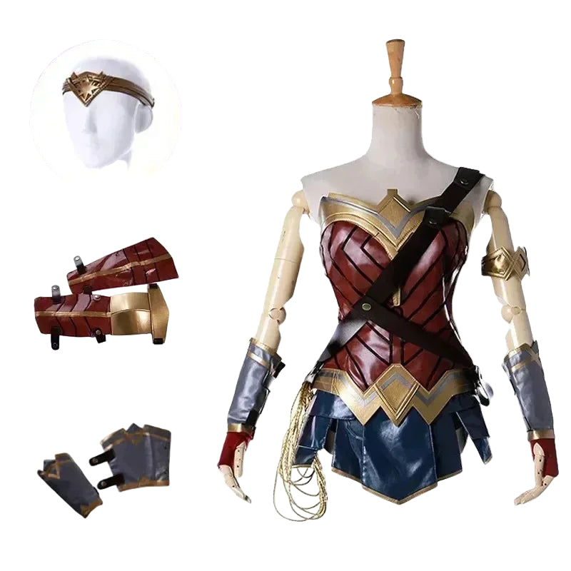 Wonder Woman-Inspired Costume Set for Adults