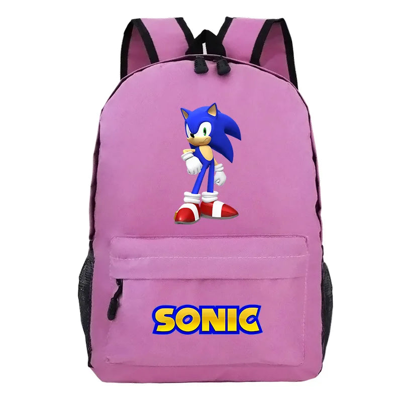 Cartoon Print Canvas Backpack with Adjustable Straps