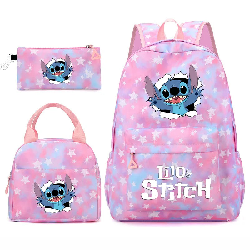 3-Piece School Backpack Set with Lunch Bag and Pencil Case
