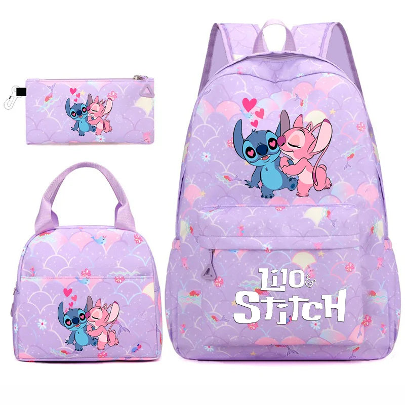3-Piece School Backpack Set with Lunch Bag and Pencil Case