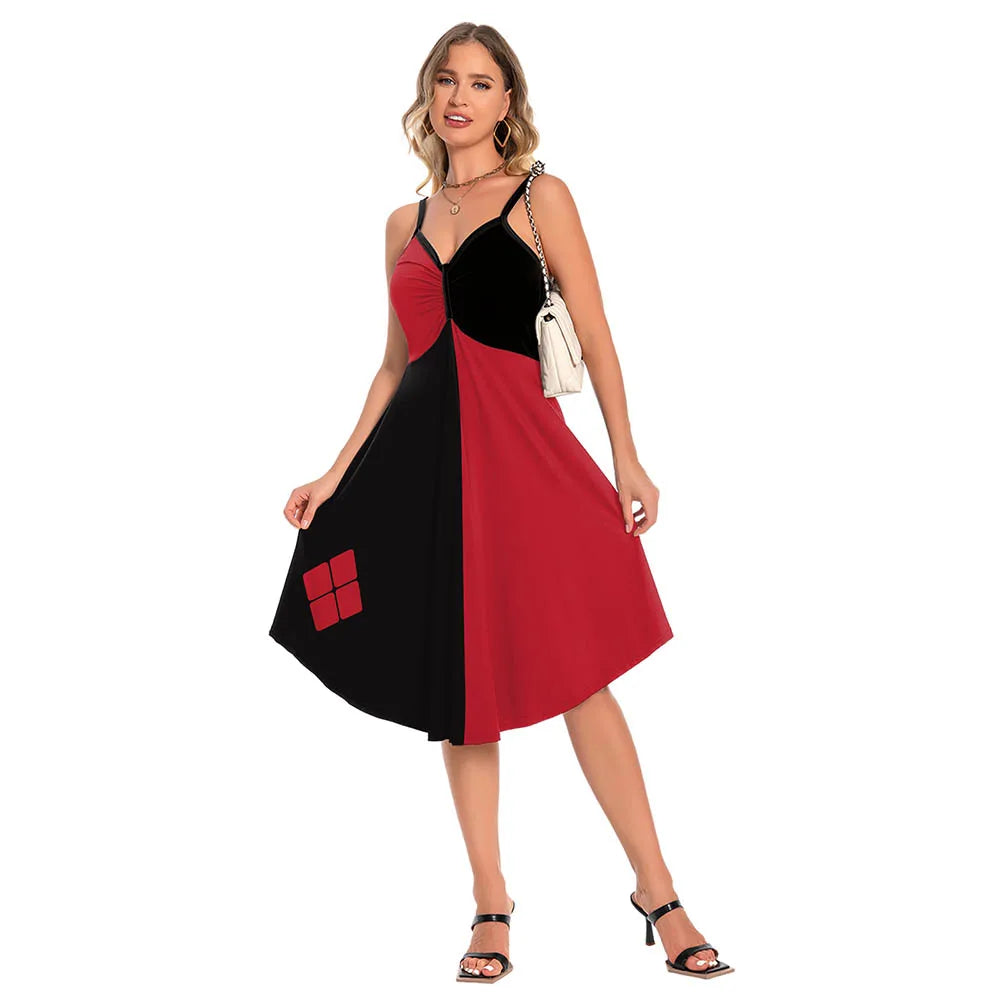 Red and Black Costume Dress for Women Cosplay Outfit