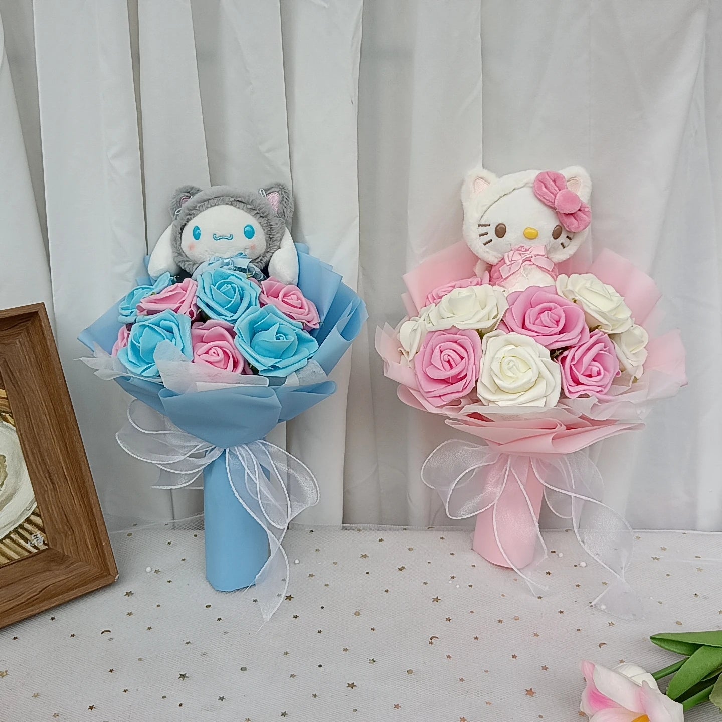 Kuromi Hello Kitty Plush Rose Bouquet
