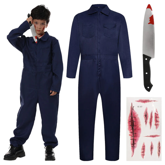 Michael Myers Kids & Adult Halloween Costume Jumpsuit
