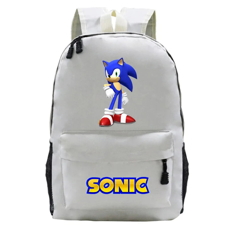 Cartoon Print Canvas Backpack with Adjustable Straps