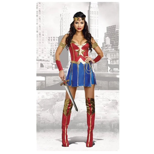 Women’s Cosplay Costume Set with Dress and Accessories