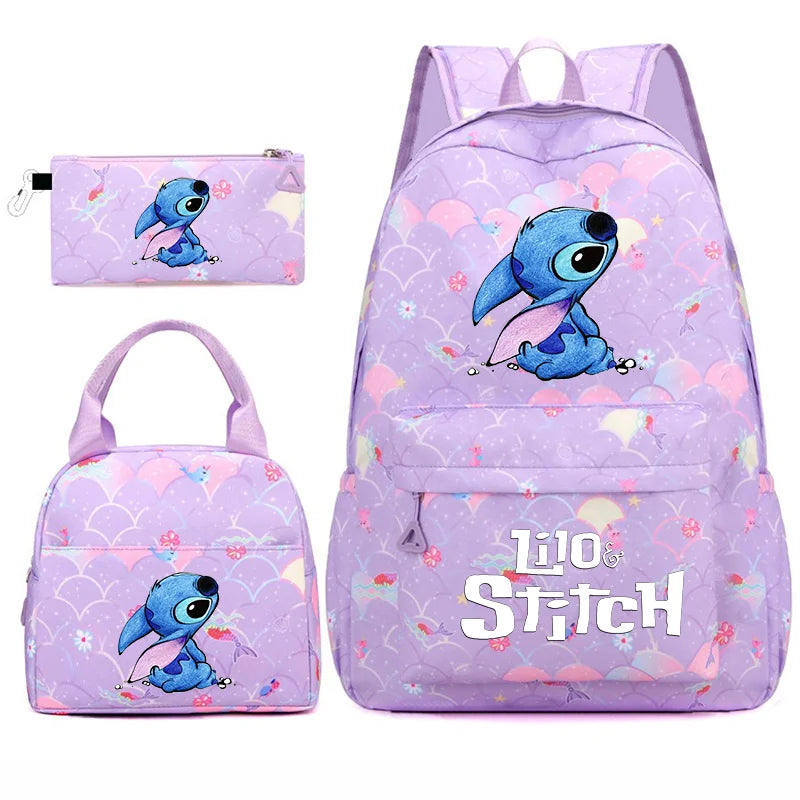 3-Piece School Backpack Set with Lunch Bag and Pencil Case