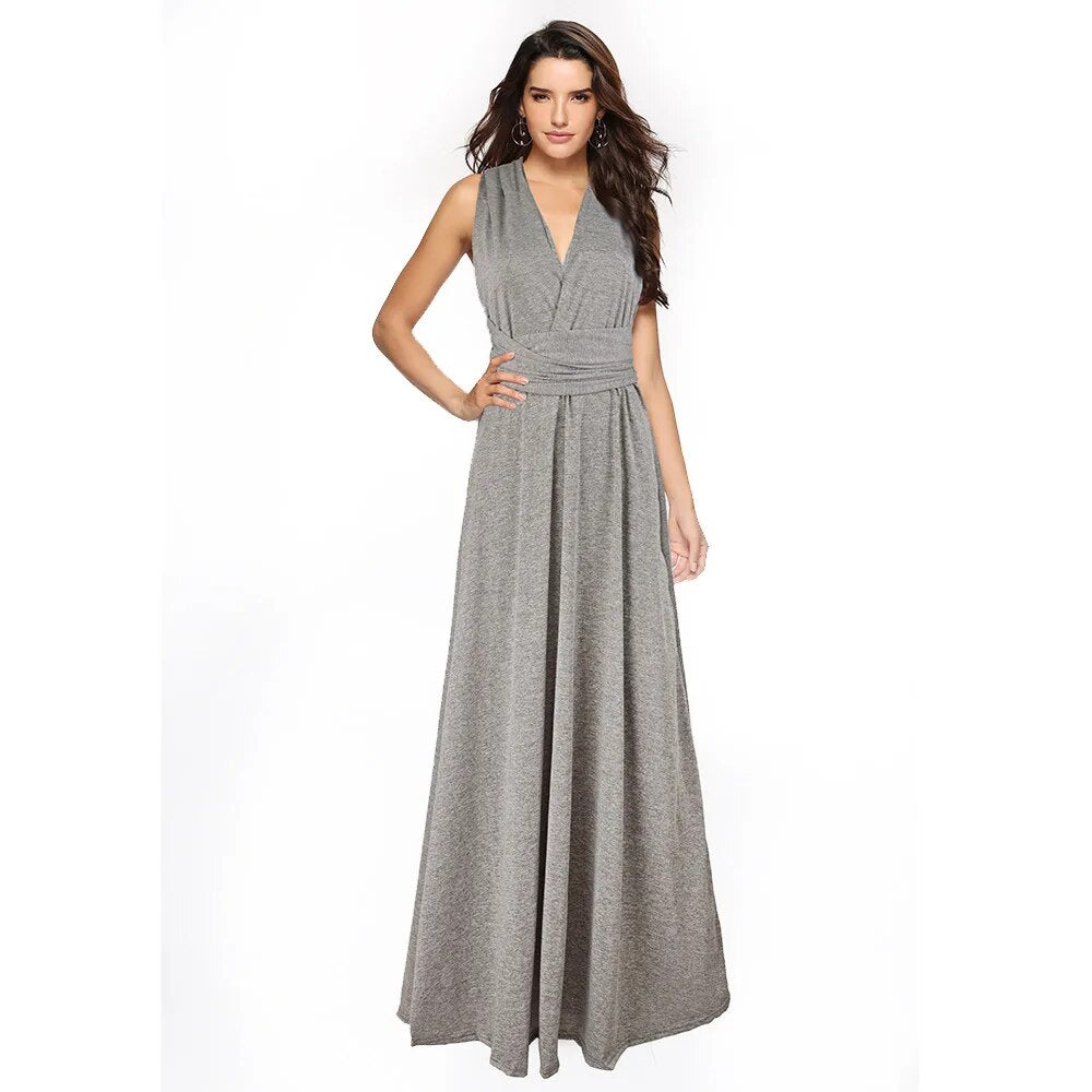 Chic Long Red Boho Dress for Women