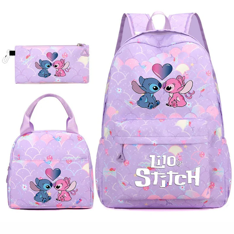 3-Piece School Backpack Set with Lunch Bag and Pencil Case