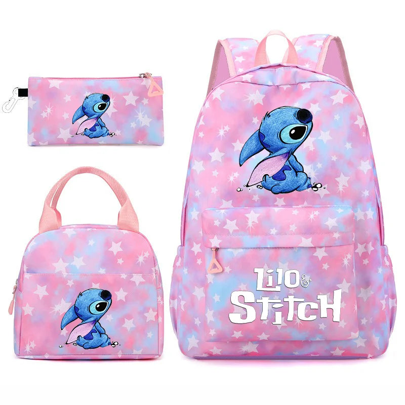3-Piece School Backpack Set with Lunch Bag and Pencil Case