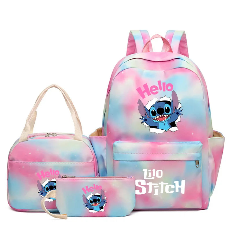3-Piece Kids Backpack Set with Lunch Bag and Pencil Case – Character Design