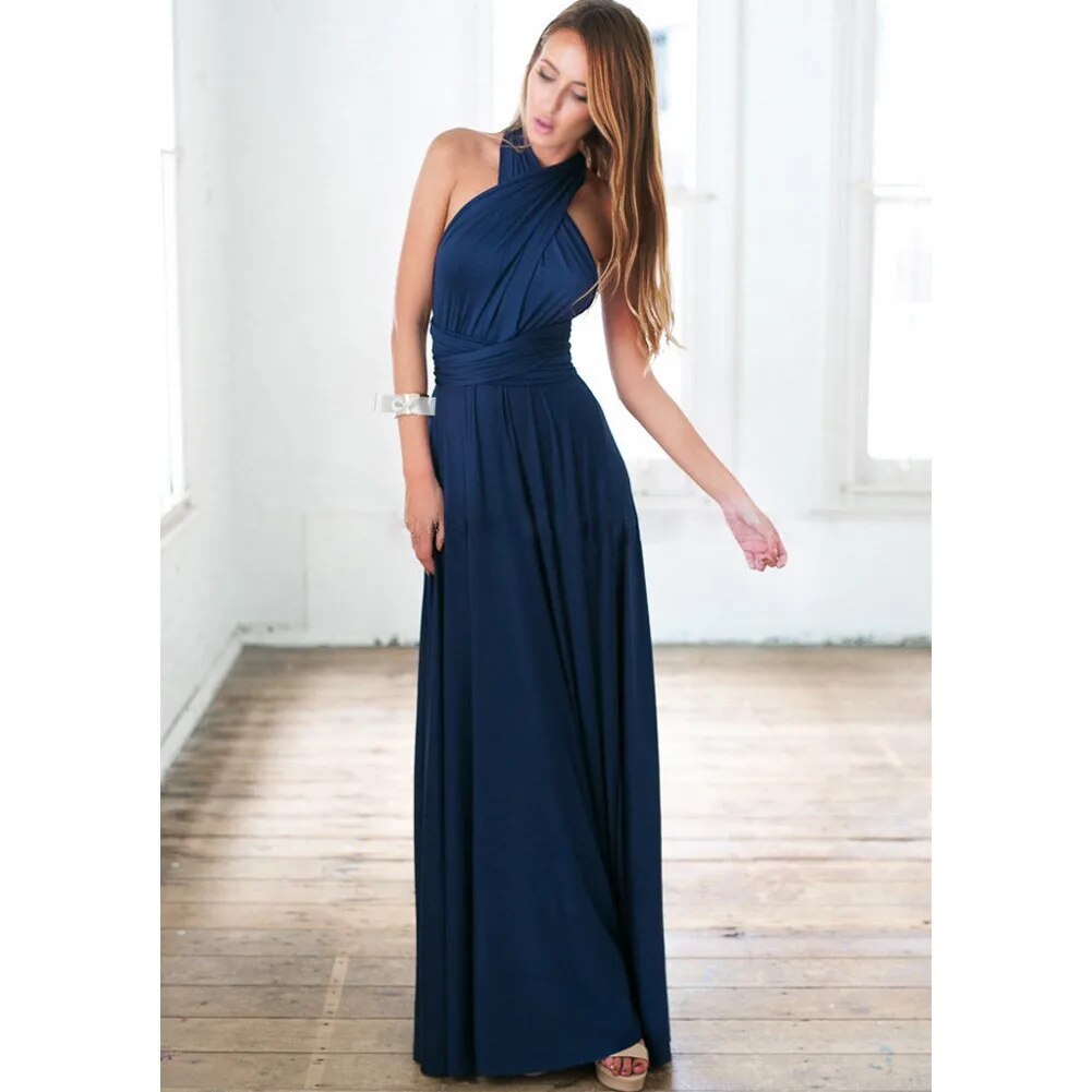 Chic Long Red Boho Dress for Women