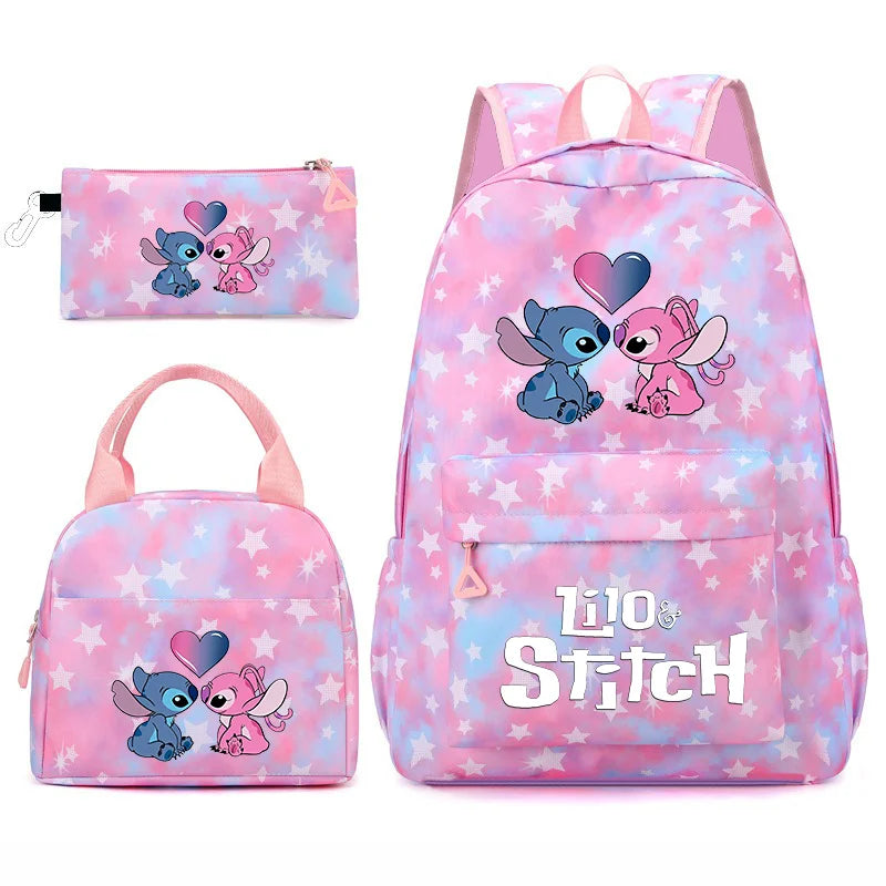 3-Piece School Backpack Set with Lunch Bag and Pencil Case
