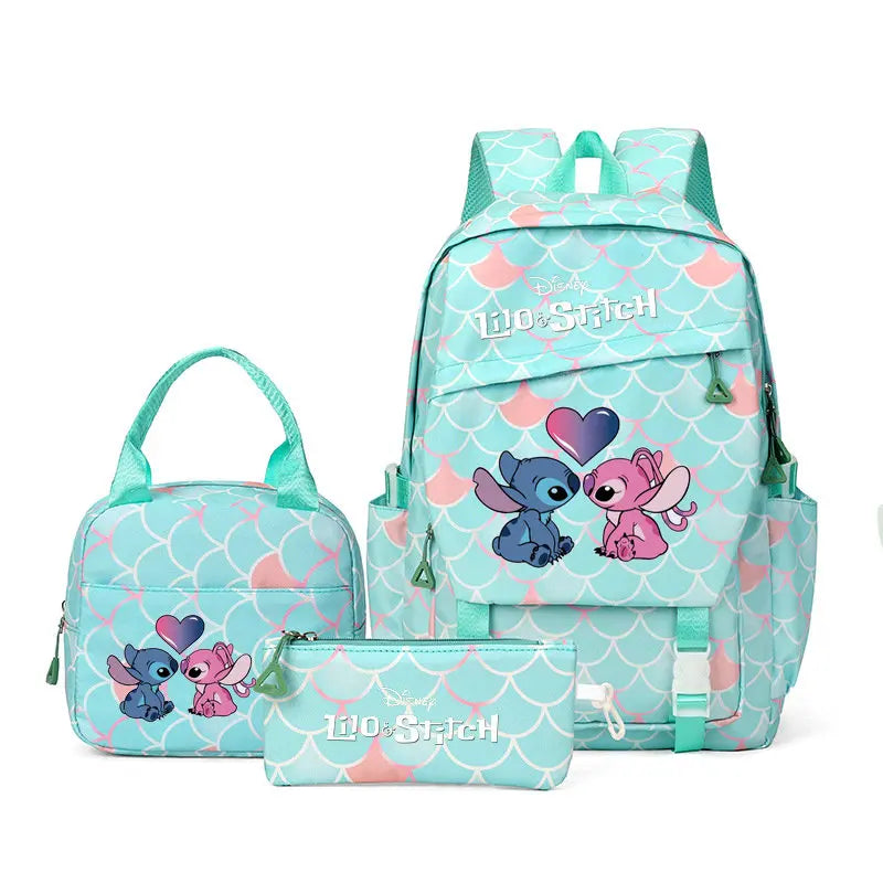 3-Piece Backpack Set with Character Print and Matching Accessories