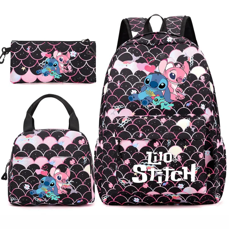 3-Piece School Backpack Set with Lunch Bag and Pencil Case
