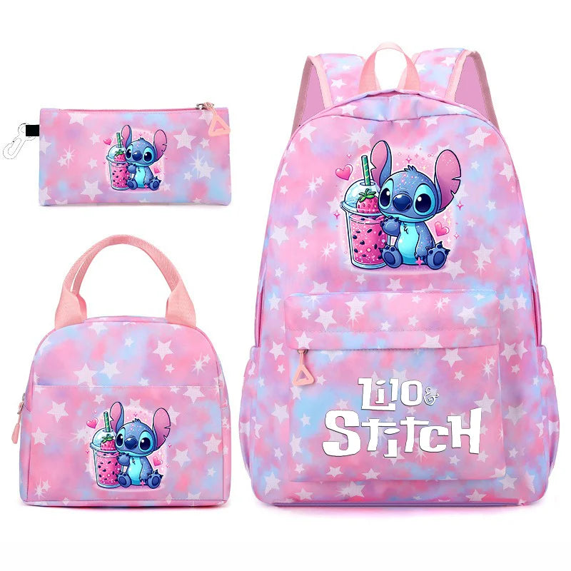 3-Piece School Backpack Set with Lunch Bag and Pencil Case