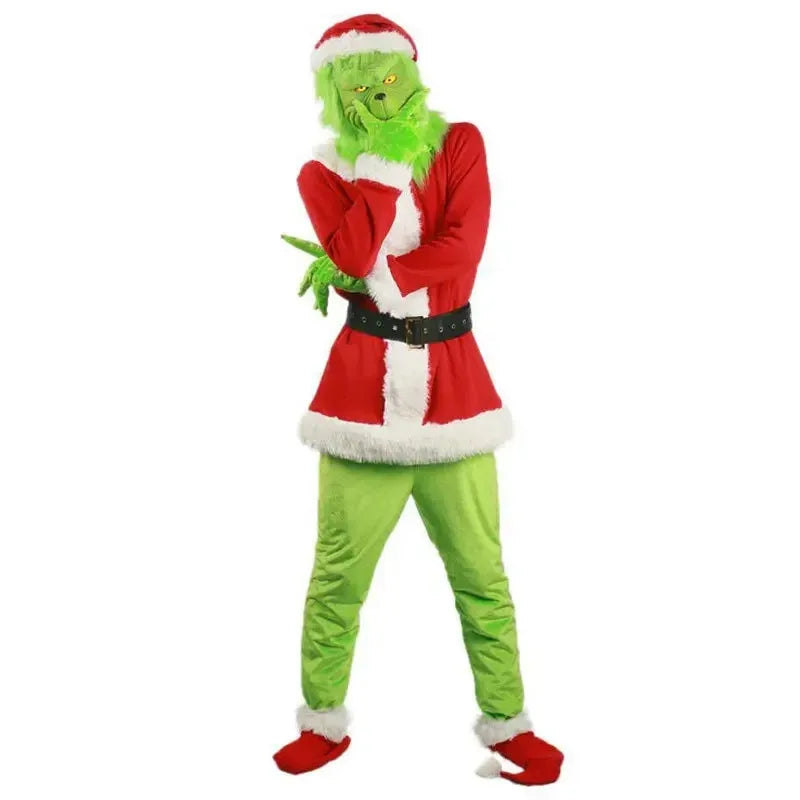 2025 Santa Claus Grinch Costume Set