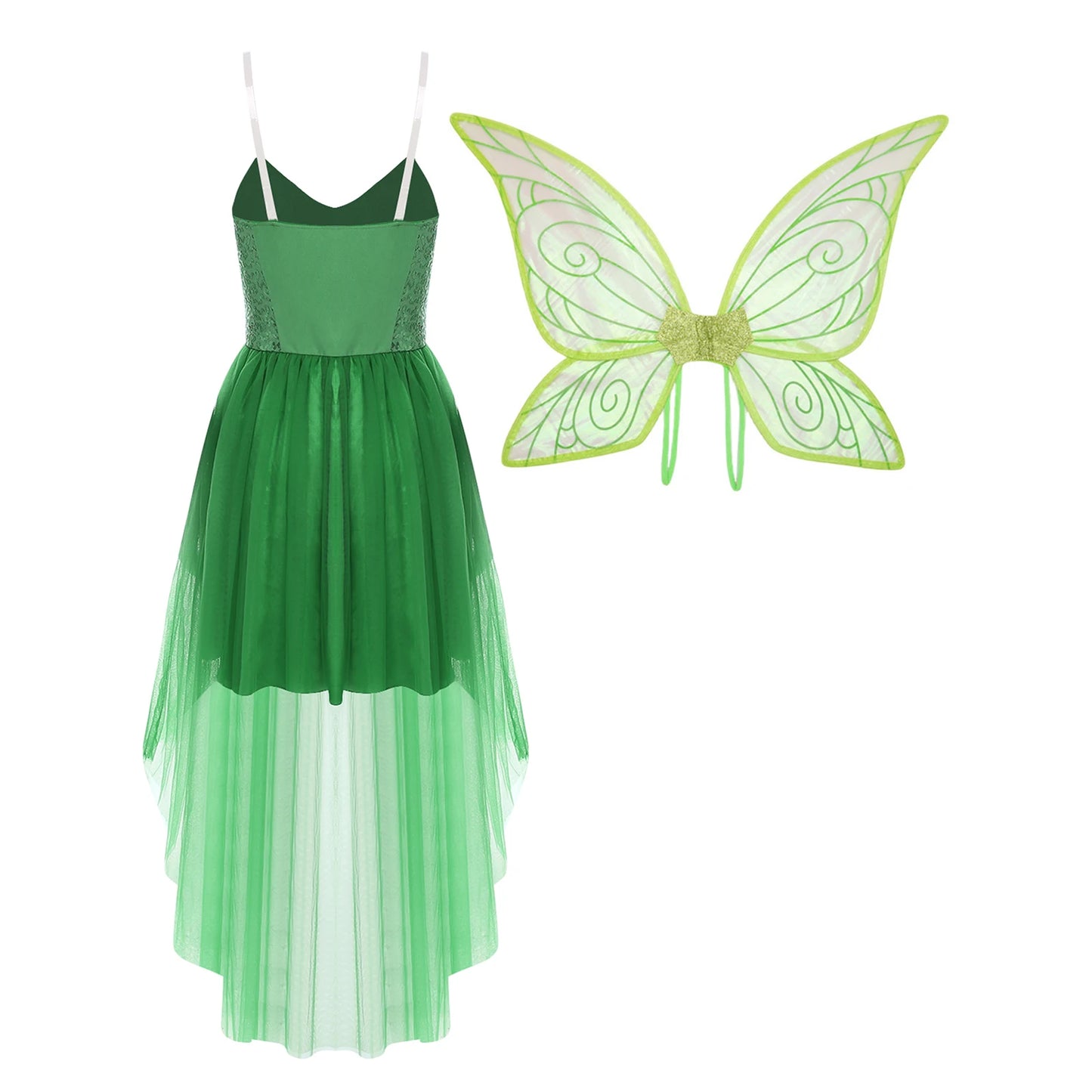 Women’s Halloween Tinkerbell Dress with Wings