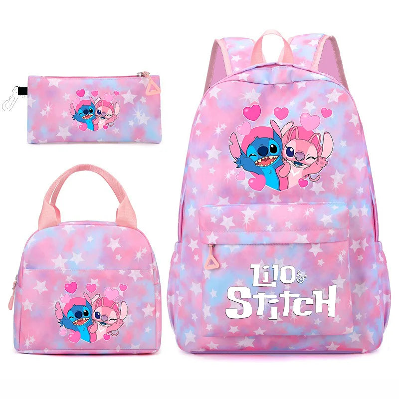3-Piece School Backpack Set with Lunch Bag and Pencil Case