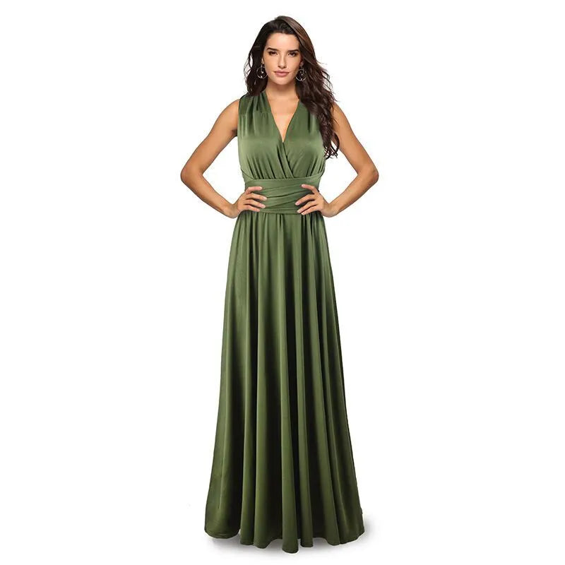 Chic Long Red Boho Dress for Women