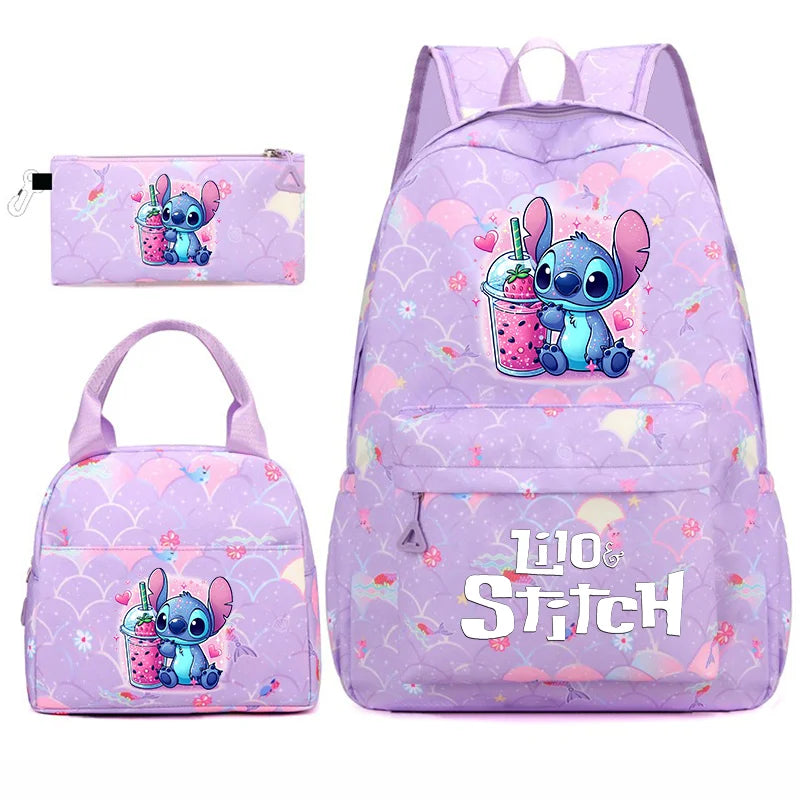 3-Piece School Backpack Set with Lunch Bag and Pencil Case