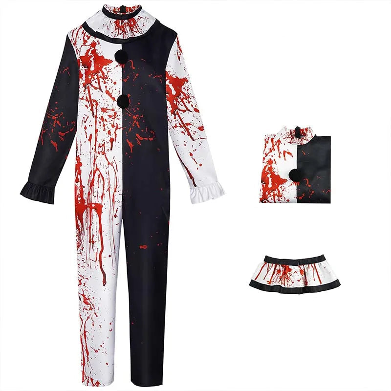 Men's Terrifier Art The Clown Jumpsuit Costume Set