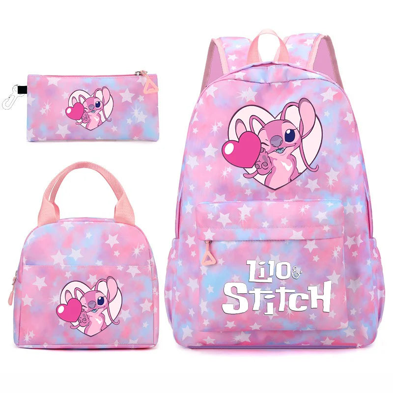 3-Piece School Backpack Set with Lunch Bag and Pencil Case