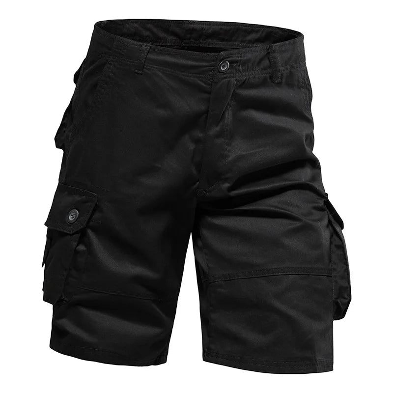 Men's Cotton Cargo Shorts – Multi-Pocket Design