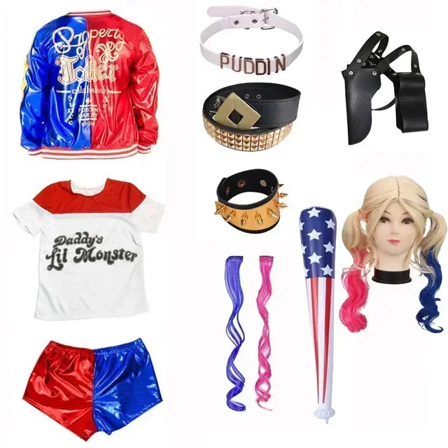 Children's Comic-Inspired Costume Set with Accessories for Cosplay and Events