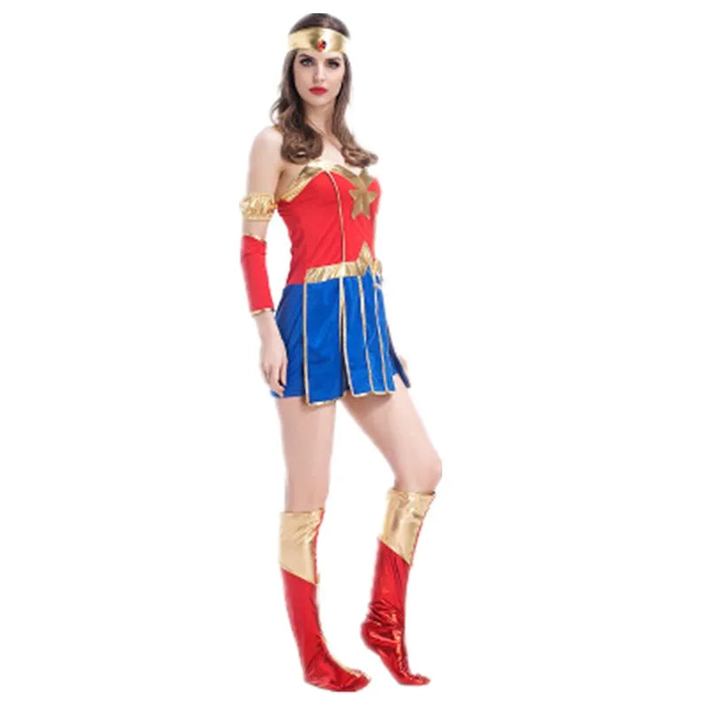Women’s Cosplay Costume Set with Dress and Accessories