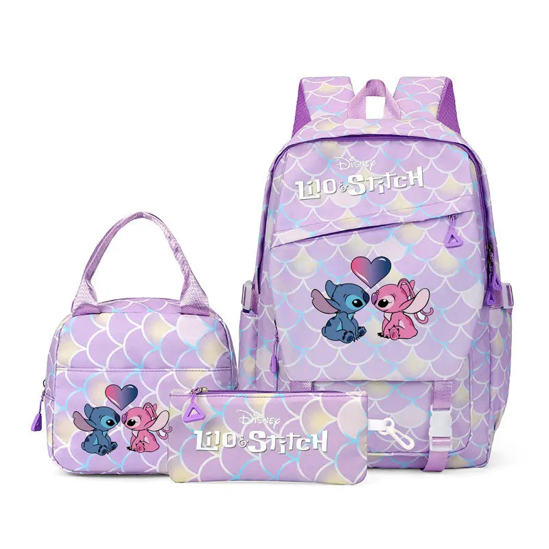 3-Piece Backpack Set with Character Print and Matching Accessories